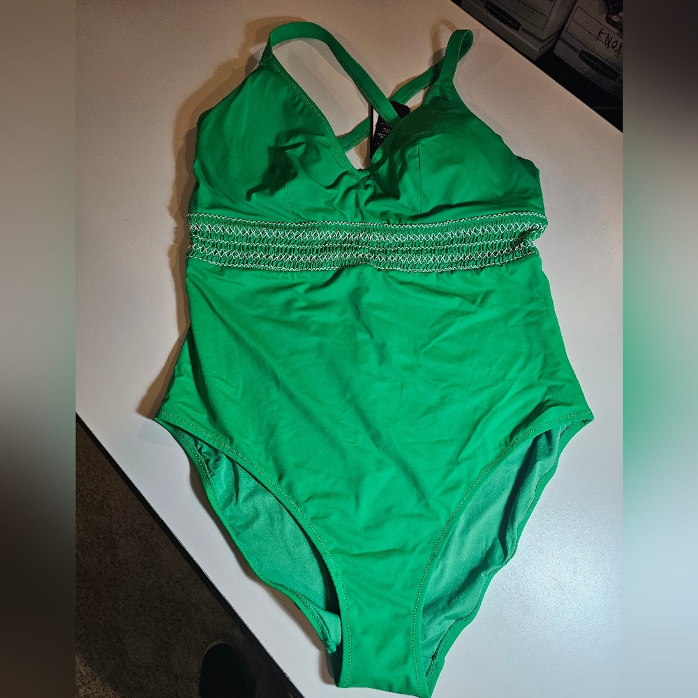 City Chic Vibrant Green One Piece Swimsuit
